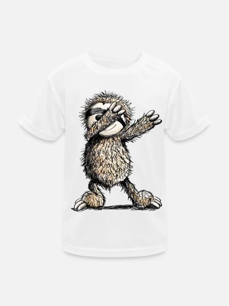Dabbing Sloth - Dab Dance - Sloths - Kids Functional T-Shirt - white