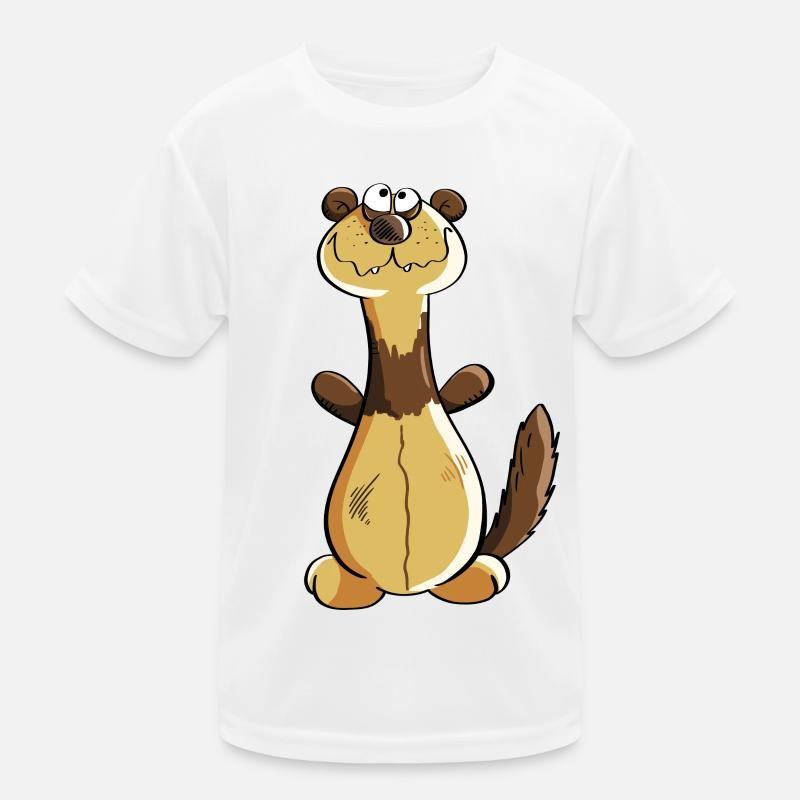 Freches Frettchen Comic - Geschenk - Iltis Kinder Funktions-T-Shirt