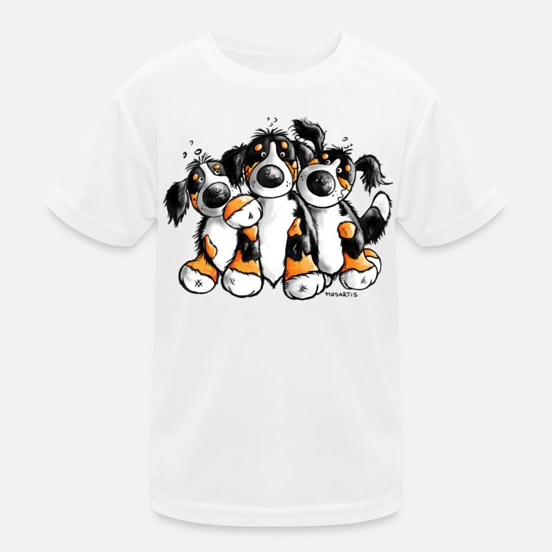 Drollige Berner Sennenhunde Kinder Funktions-T-Shirt