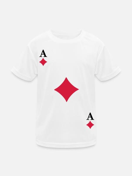 Ace of Diamonds - Kids Functional T-Shirt - white