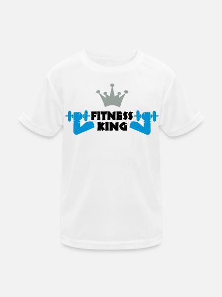 sport - Kinder Funktions-T-Shirt - Weiß - Vorne