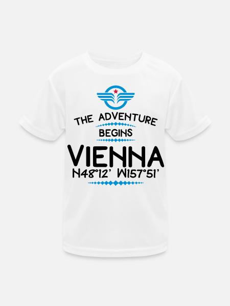 Wien - Kinder Funktions-T-Shirt - Weiß - Vorne