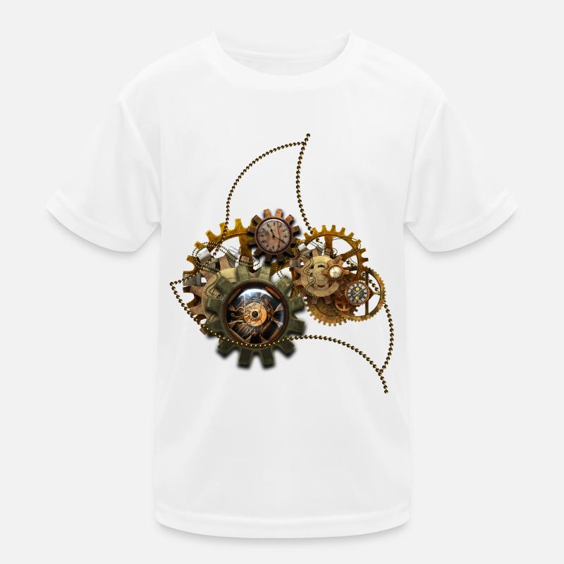 Steampunk, wunderbare Uhr mit Getriebe. Kinder Funktions-T-Shirt