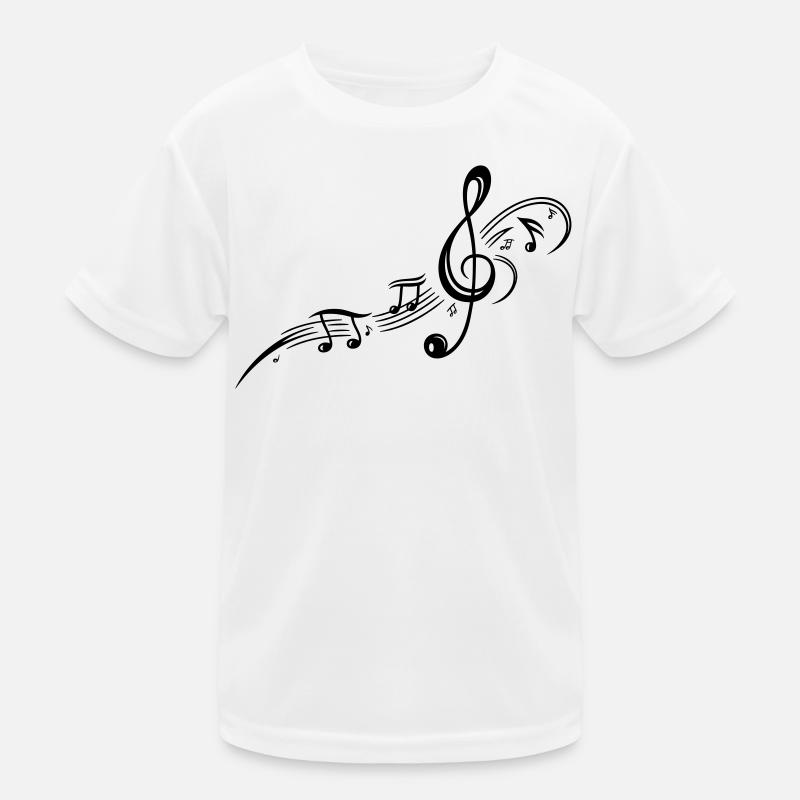 Les notes de musique, clefs, musique T-shirt sport Enfant