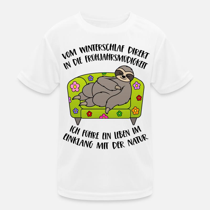 Sloth spring spring fatigue hibernation Kids Functional T-Shirt