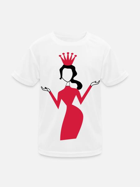 frau - Kinder Funktions-T-Shirt - Weiß - Vorne