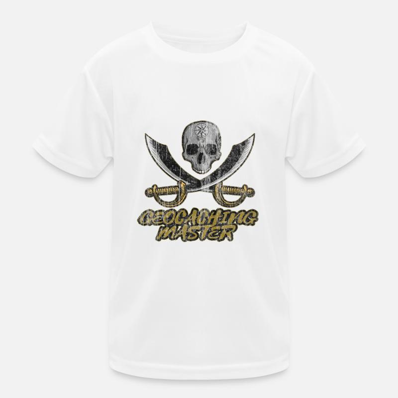 Geocaching - Kinder Funktions-T-Shirt - Weiß
