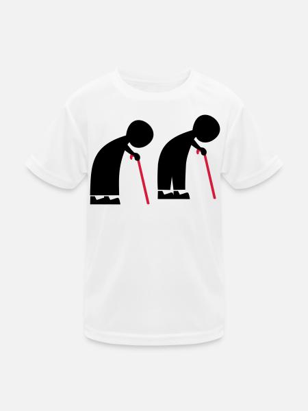 old people - Kids Functional T-Shirt - white - Front