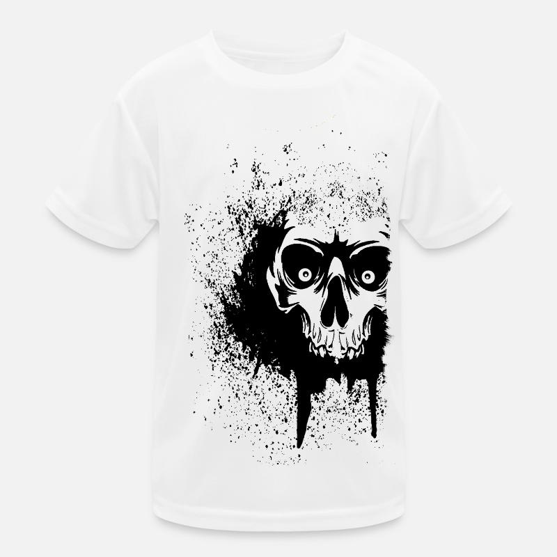 Schädel Kinder Funktions-T-Shirt