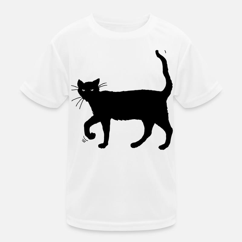 Black cat Kids Functional T-Shirt