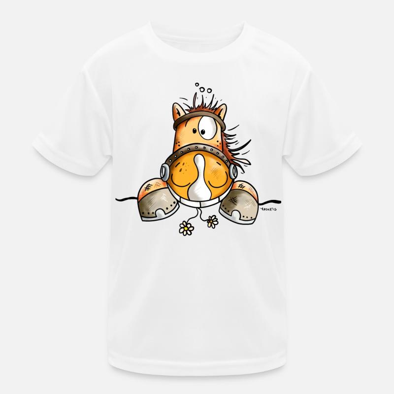 Drôle Cheval T-shirt sport Enfant