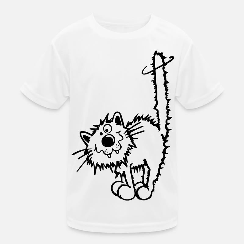 Naughty cat Kids Functional T-Shirt