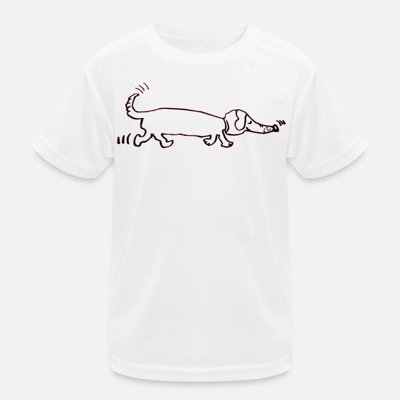 witziger Dackel, Teckel, Hund, Dachshund Kinder Funktions-T-Shirt