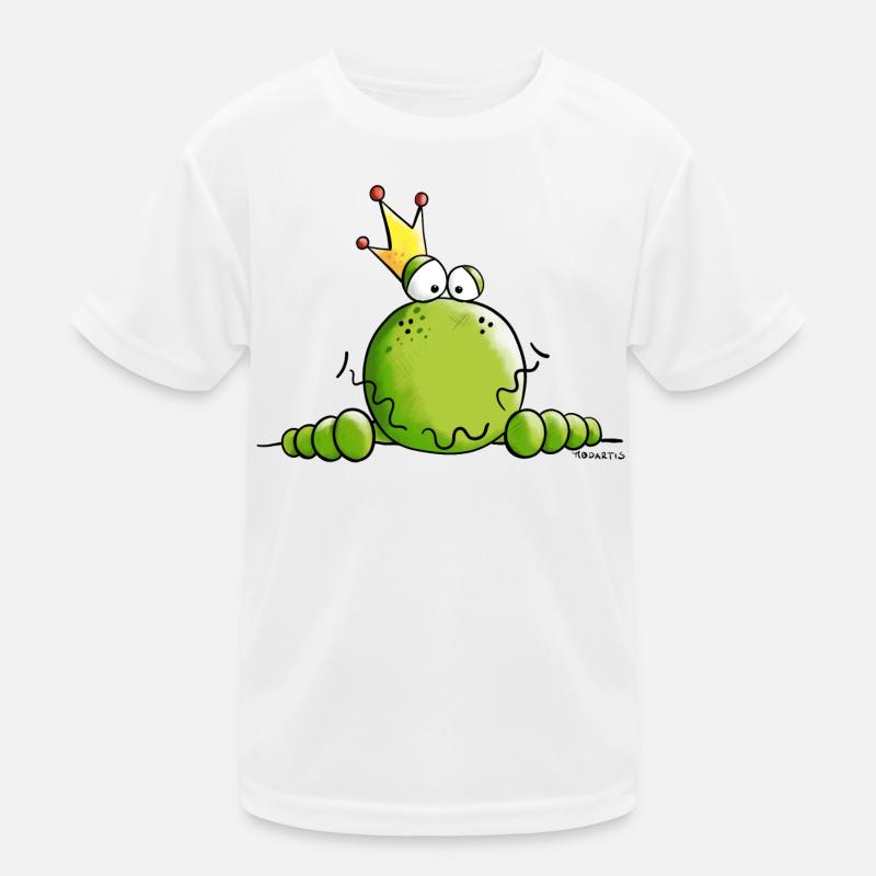 Frosch mit Krone Kinder Funktions-T-Shirt