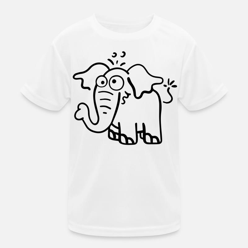 Knuffiger Elefant Kinder Funktions-T-Shirt