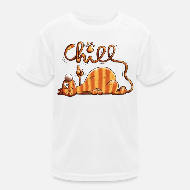 Die Chill Katze Kinder Funktions-T-Shirt
