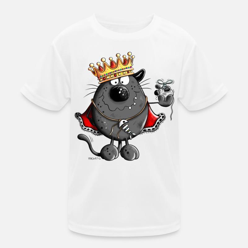 Cat King - Kids Functional T-Shirt - white