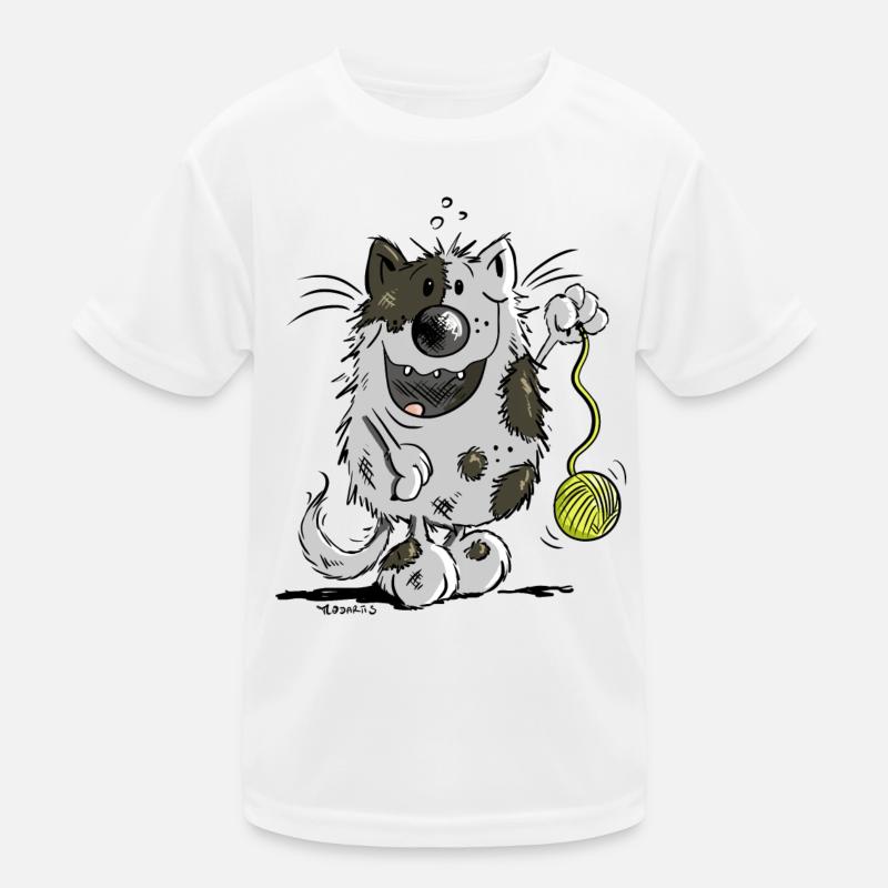 Mignon chat comique T-shirt sport Enfant