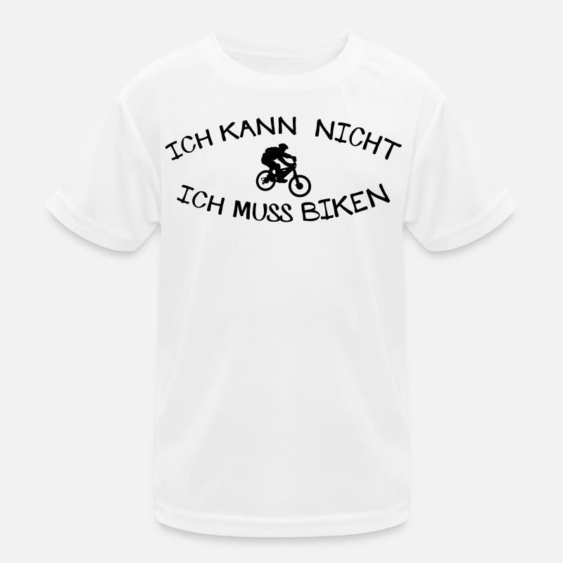 Kann nicht muss Biken Kinder Funktions-T-Shirt
