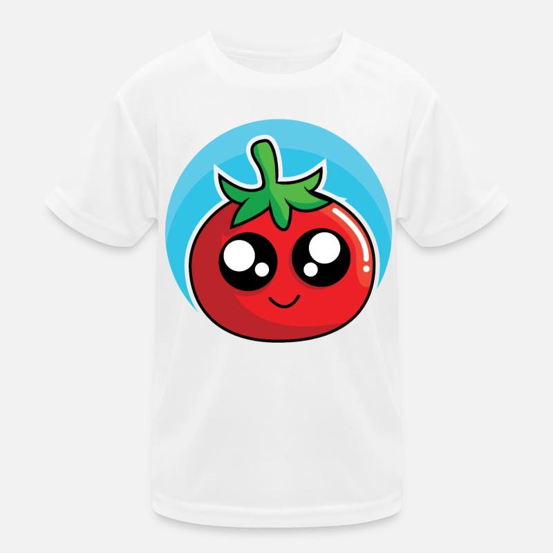 Fröhliche Tomate Kinder Funktions-T-Shirt