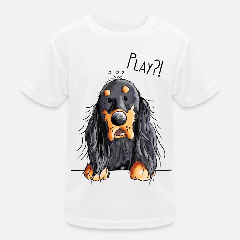 Gordon Setter - Hund - Dog - Hunde - Comic Kinder Funktions-T-Shirt