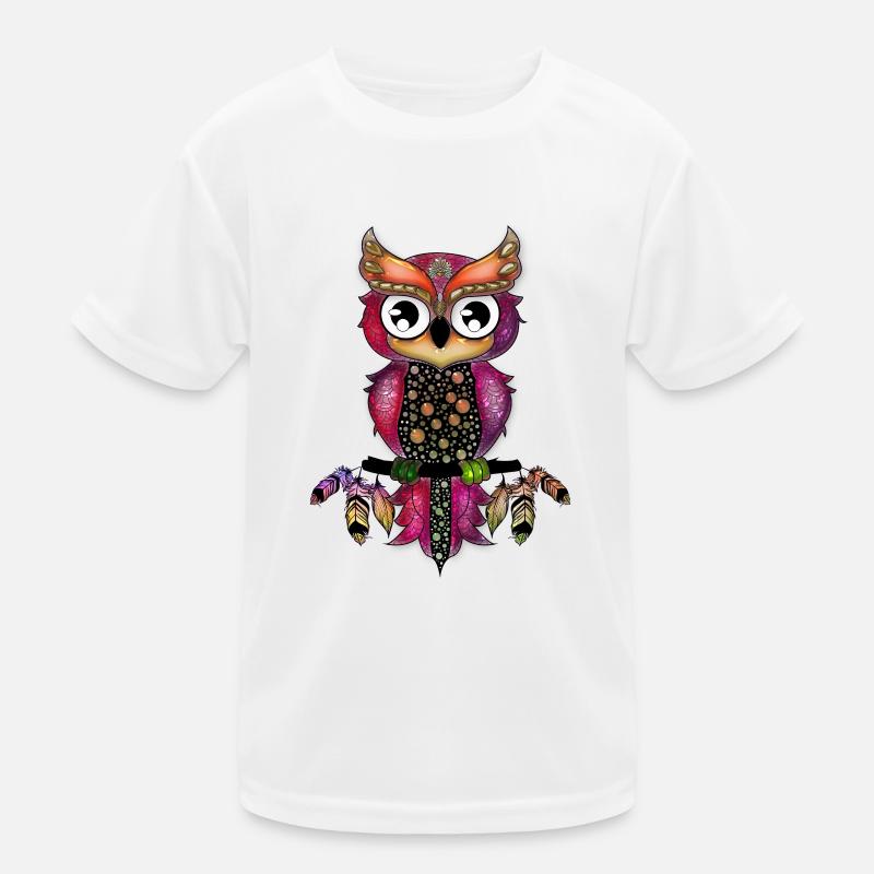 Cute elegant owl Kids Functional T-Shirt