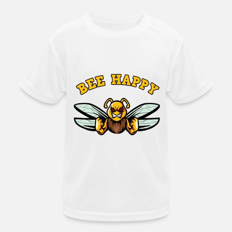 Bee Lucky Motif with Aggression Kids Functional T-Shirt