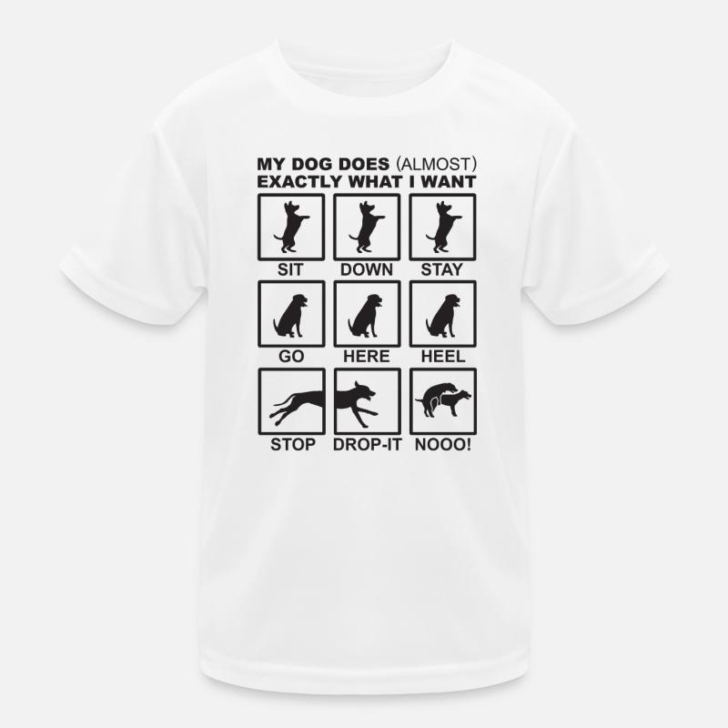 Hundebefehle Kinder Funktions-T-Shirt
