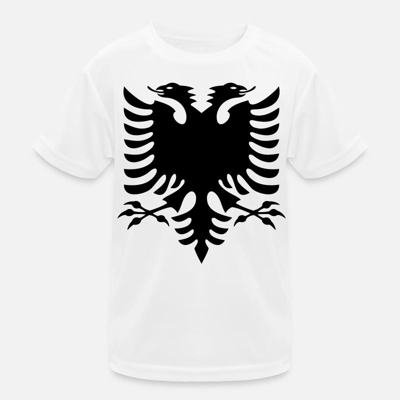 Albanien Flagge Kinder Funktions-T-Shirt