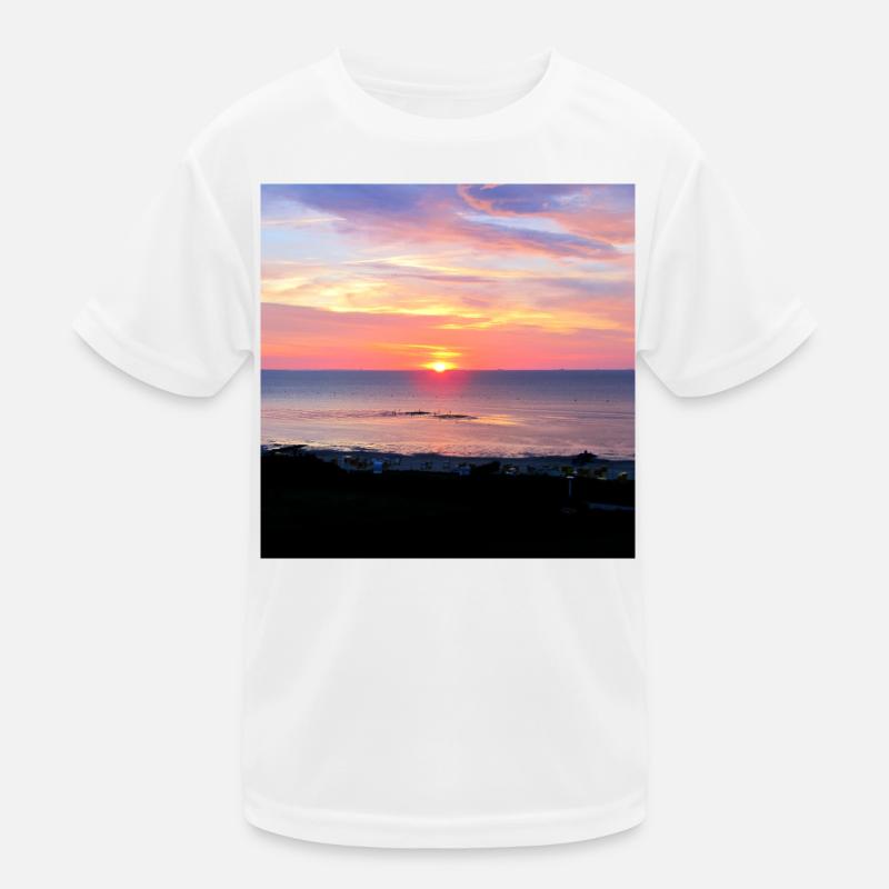 COUCHER DE SOLEIL I Vacances I Mer I Été T-shirt sport Enfant