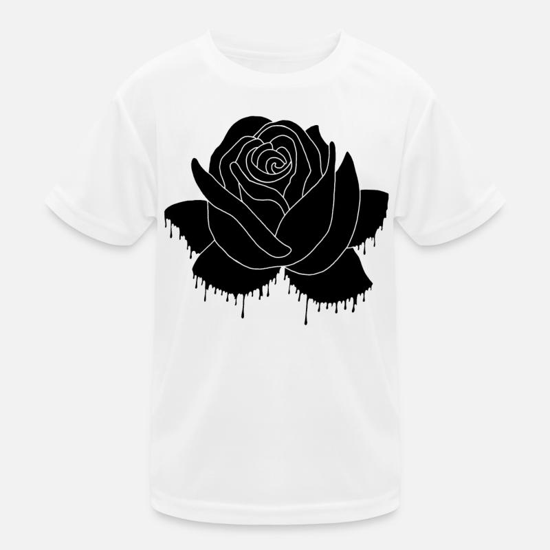 Graffiti einer schwarzen Rose Kinder Funktions-T-Shirt