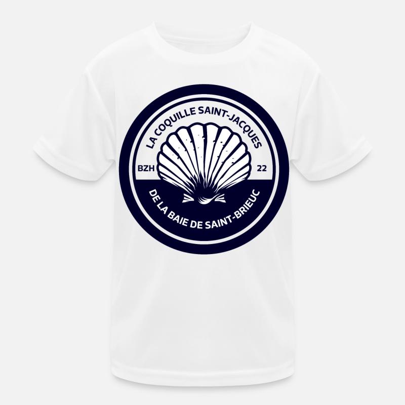 Die Bucht von Saint-Brieuc in Coquille Saint Jacques Kinder Funktions-T-Shirt