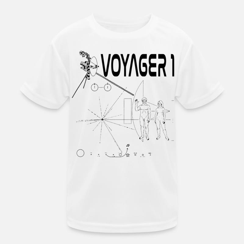 Sonde spatiale Voyager 1 noire T-shirt sport Enfant