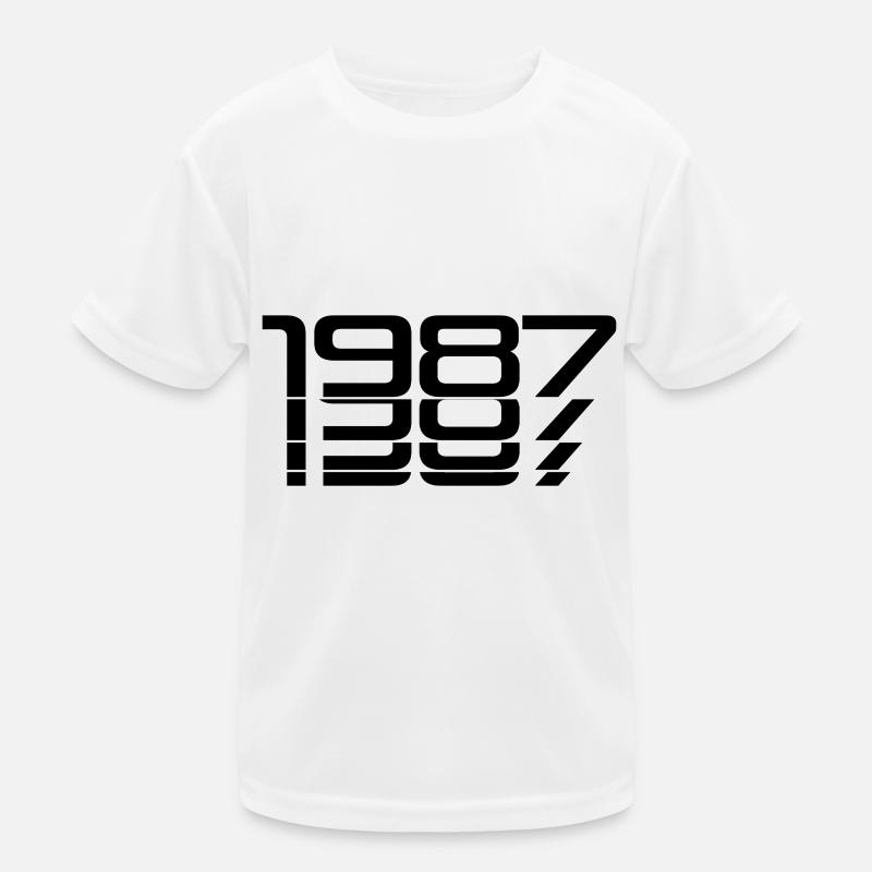 1987 Anniversaire Glitch Style T-shirt sport Enfant