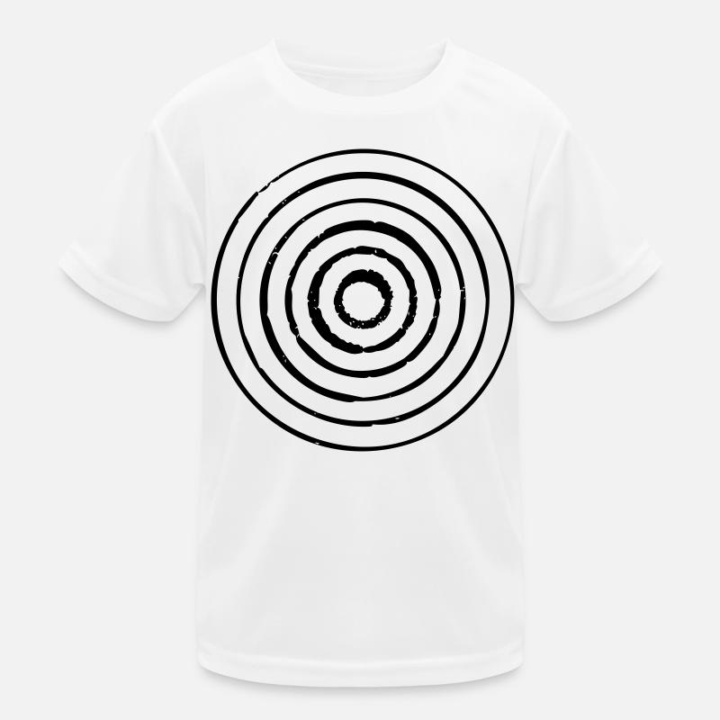 Vintage Vector Circles Kids Functional T-Shirt