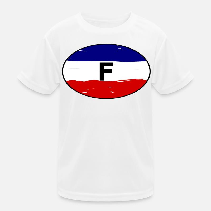 Frankreich Autoaufkleber Kinder Funktions-T-Shirt