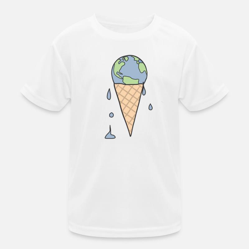 Eis Klimaschutz Erde Kinder Funktions-T-Shirt