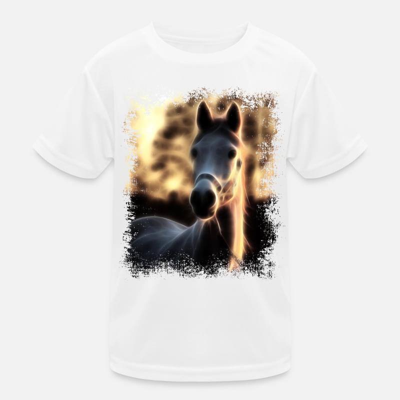 Pferd Goldener Schimmel Kinder Funktions-T-Shirt