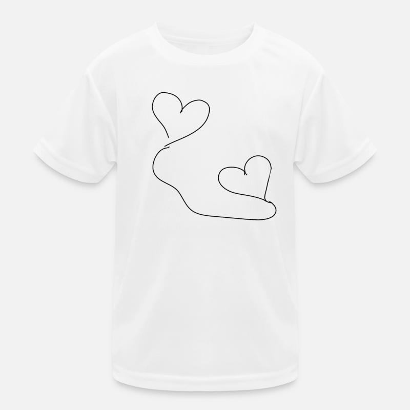 Herzen Herz Kinder Funktions-T-Shirt