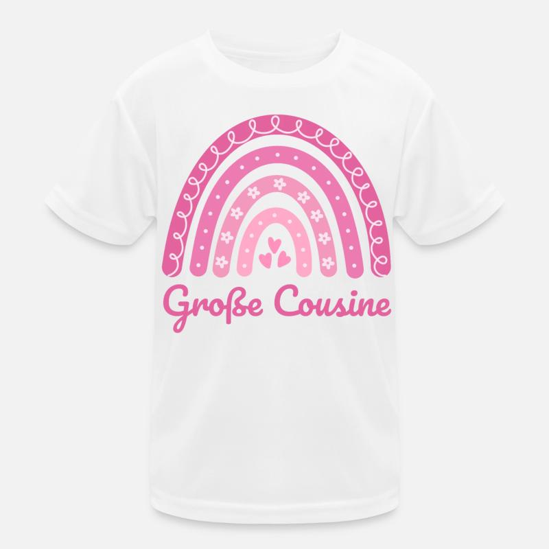 Große Cousine Boho Regenbogen Kinder Funktions-T-Shirt