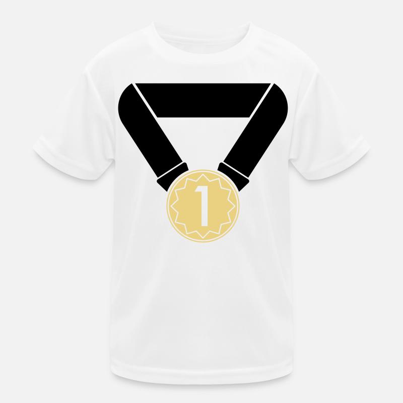 1. Platz Medaille Kinder Funktions-T-Shirt
