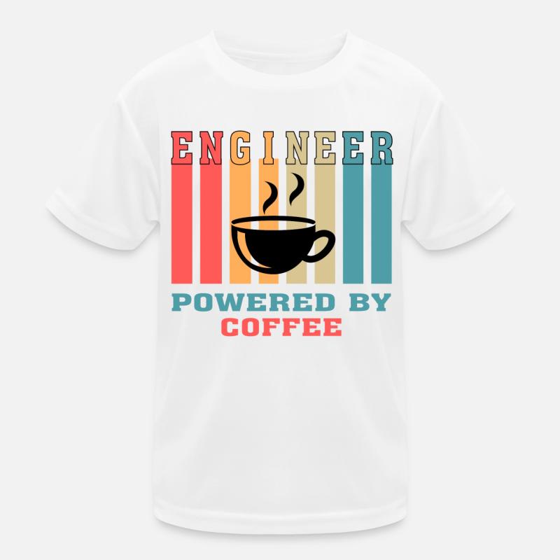 Drôle d’ingénieur propulsé par coffee gift for Engineer T-shirt sport Enfant