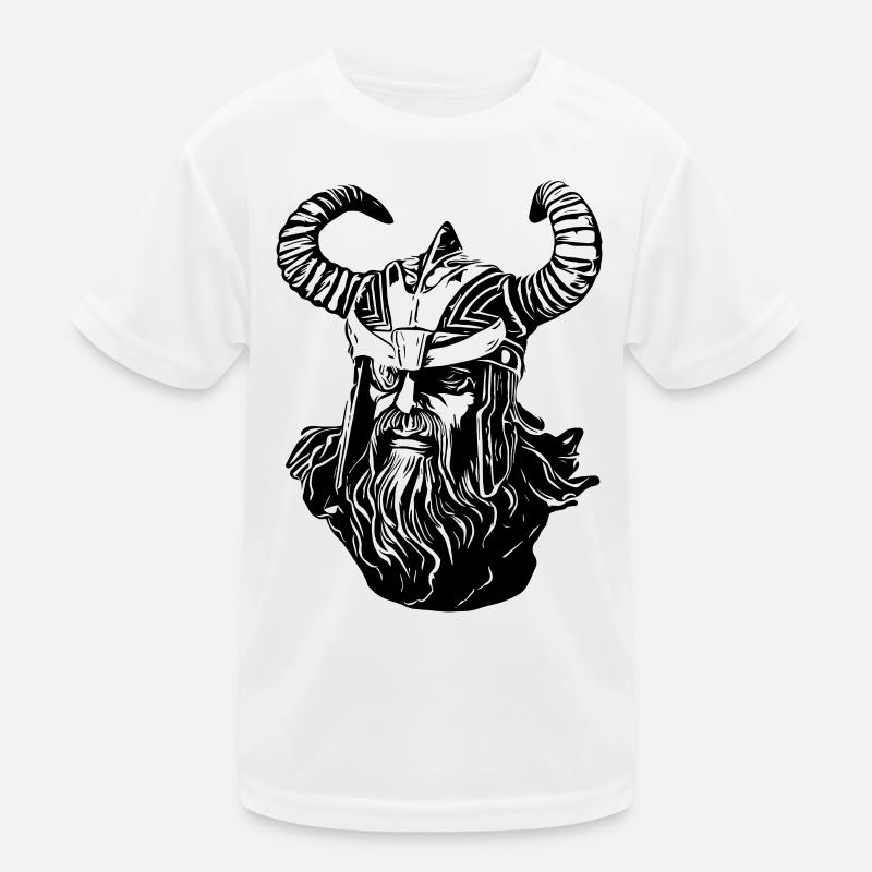 Odin Wikinger - Kinder Funktions-T-Shirt - Weiß