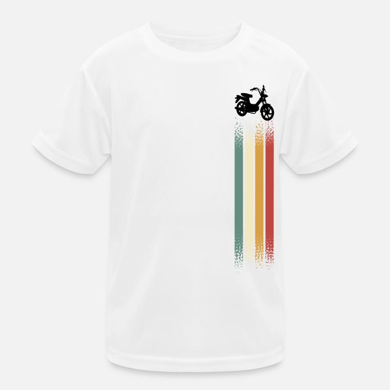 Moped Moped Rider Retro Vintage Kids Functional T-Shirt