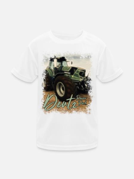 Deutz Traktor Kraftpaket - Traktor Power Pack - Kinder Funktions-T-Shirt - Weiß
