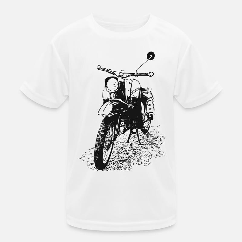 Simson - Schwalbe - Kinder Funktions-T-Shirt - Weiß