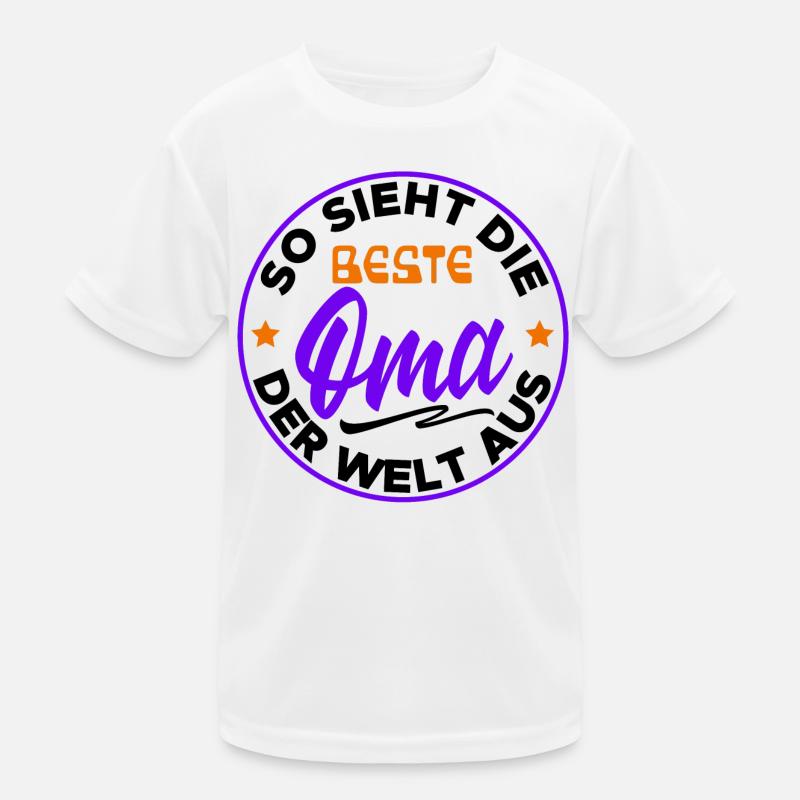 Beste Oma Cool Statement Großmutter Alte Frau Kinder Funktions-T-Shirt