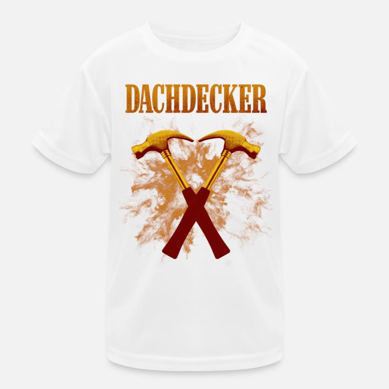 Dachdecker Hämmer Kreuz Kinder Funktions-T-Shirt