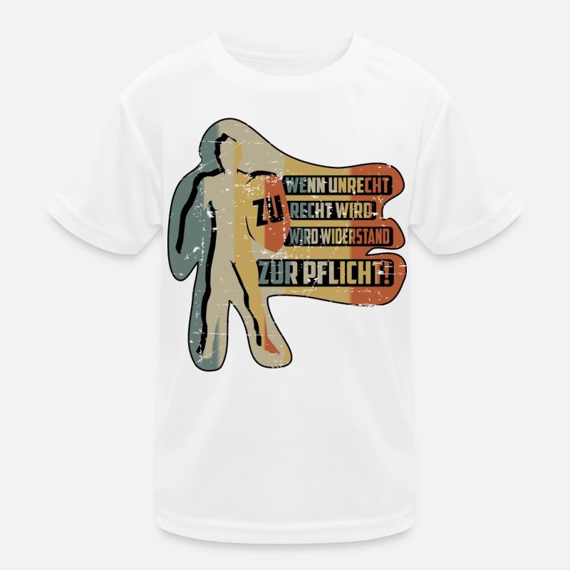 WHEN INJUSTICE BECOMES RIGHT Kids Functional T-Shirt