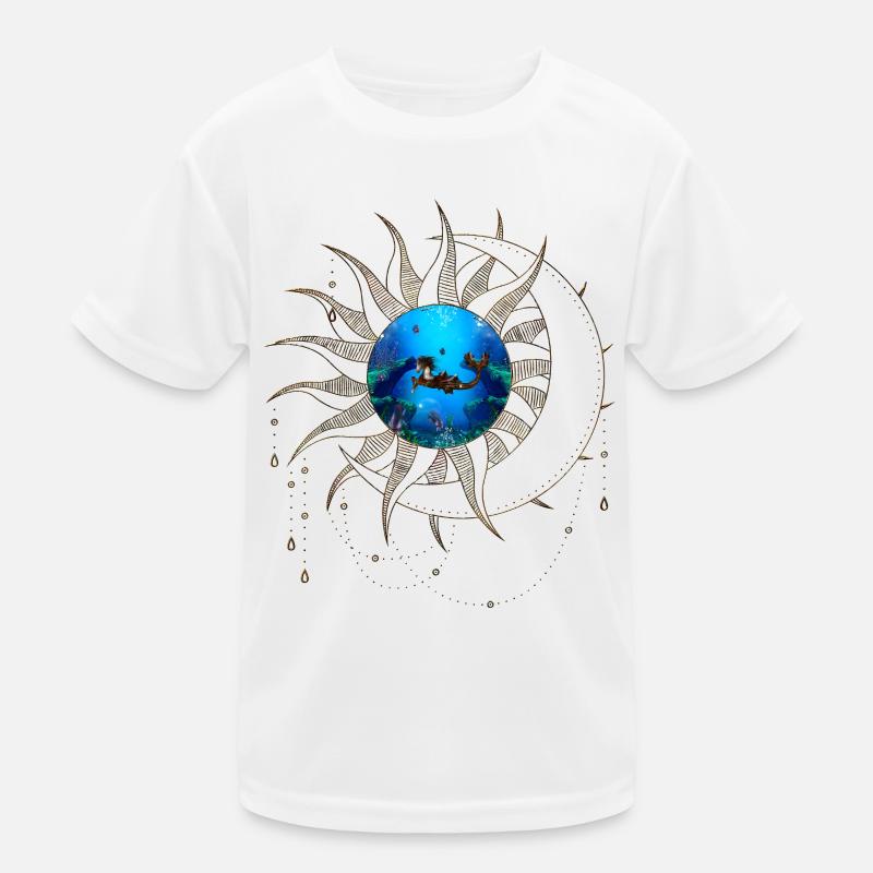 Merveilleux hippocampe steampunk sur l’océan T-shirt sport Enfant